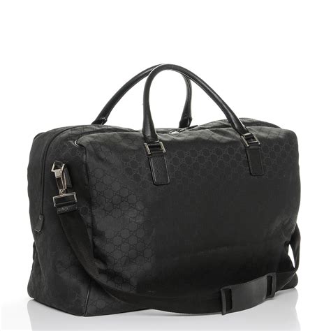 all black gucci duffle bag|Gucci monogram large duffle.